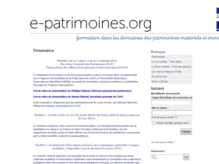 www.e-patrimoines.org