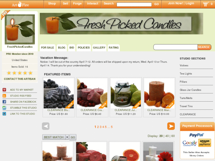 www.freshpickedcandles.com