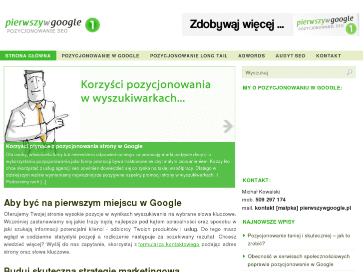 www.pierwszywgoogle.pl