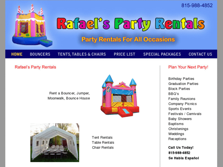 www.rafaelspartyrentals.com