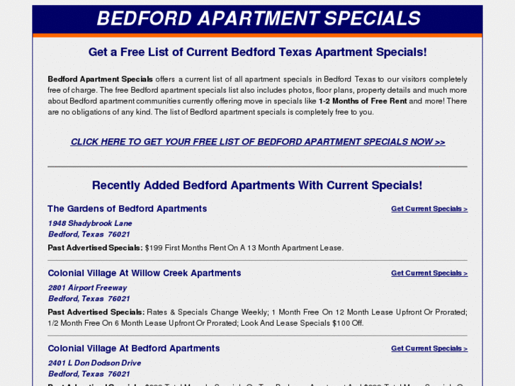 www.bedford-apartment-specials.info