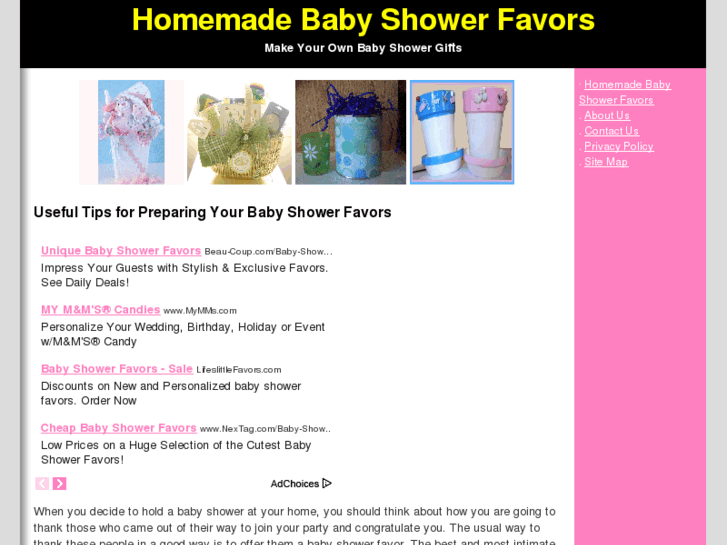 www.homemadebabyshowerfavors.org