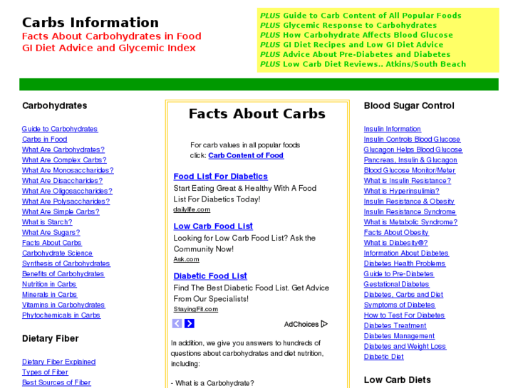 www.carbs-information.com