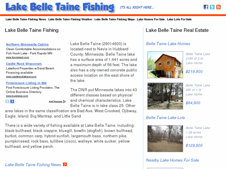 www.lakebelletainefishing.com