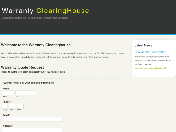 www.warrantyclearinghouse.com