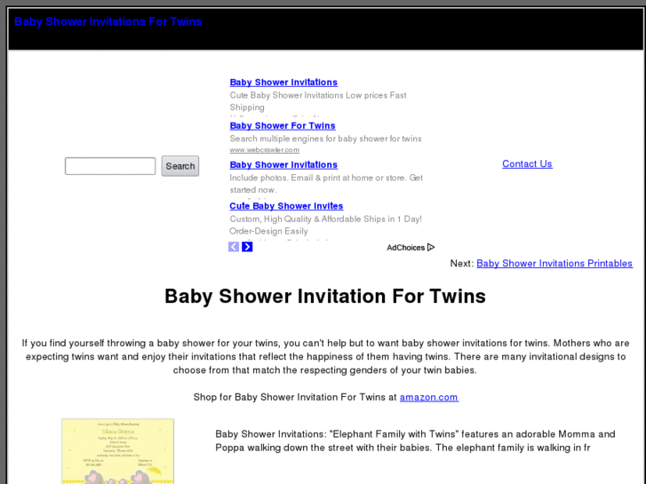 www.babyshowerinvitationsfortwins.com