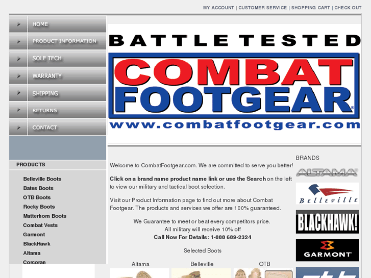 www.combatfootgear.com