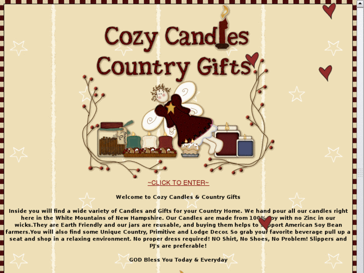 www.cozycandlescountrygifts.com