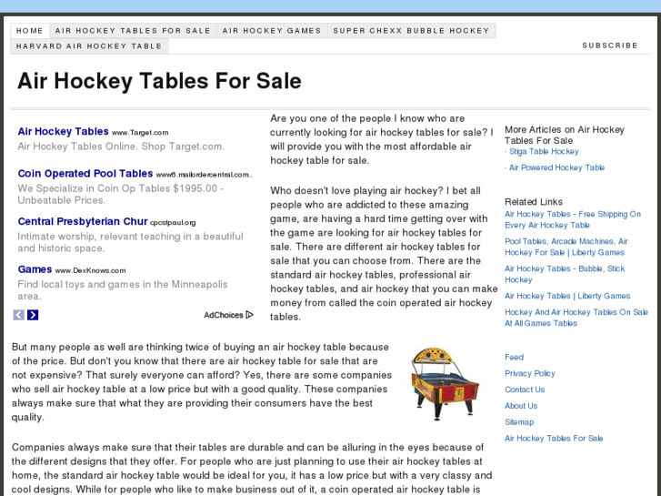 www.airhockeytablesforsale.info