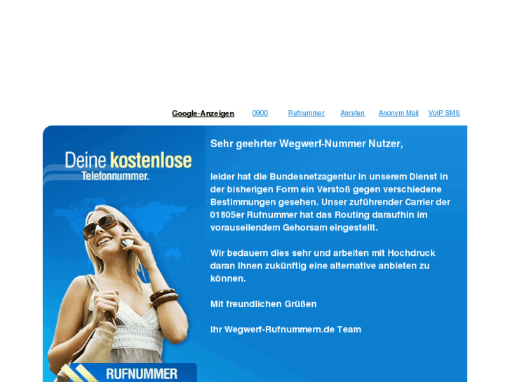 www.wegwerf-nummer.de