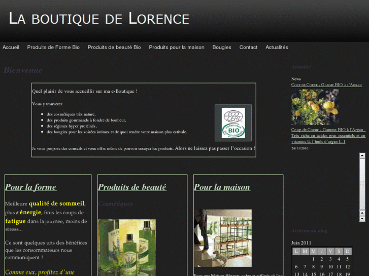 www.lorence-boutique-bio.com