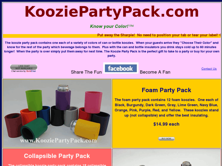 www.kooziepartypacks.com