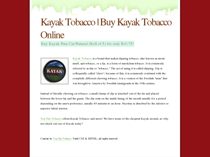 www.kayak-tobacco.com