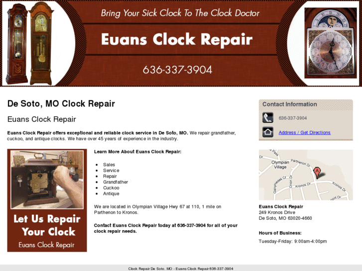 www.euanesclockrepair-mo.com