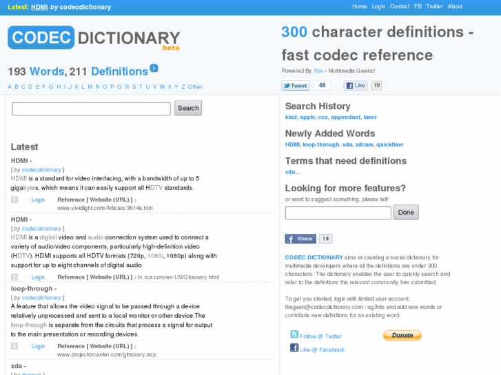 www.codecdictionary.com