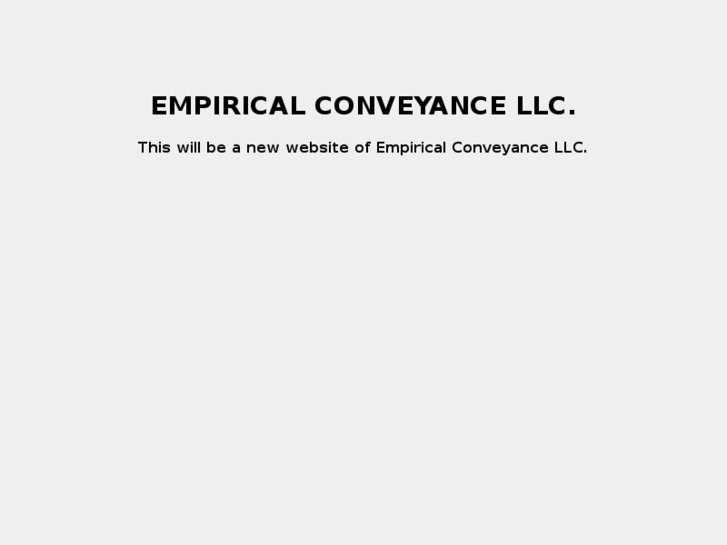 www.empirical-conveyance.com