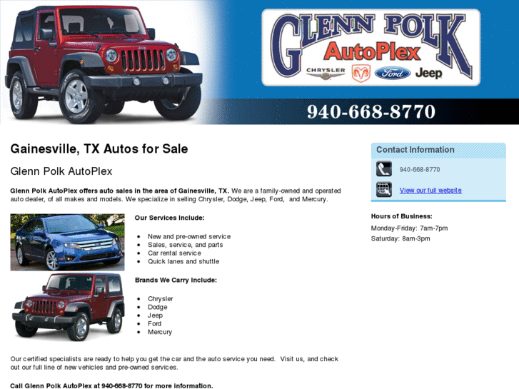 www.glennpolkautodealers.net