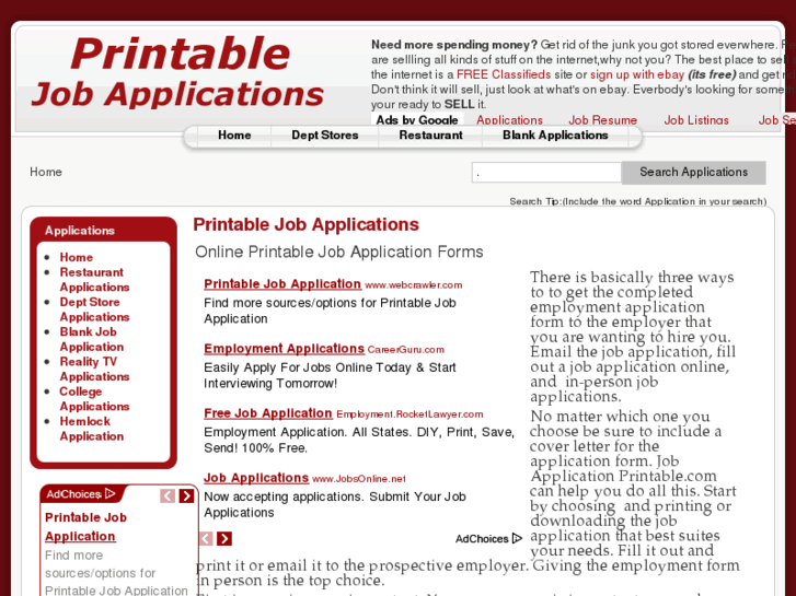 www.jobapplicationprintable.com