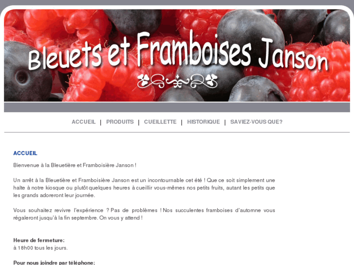 www.bleuetsetframboisesjanson.ca