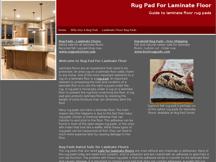 www.rugpadforlaminatefloor.com