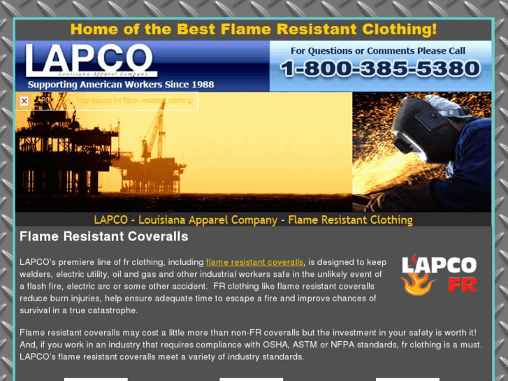 www.flameresistantcoverall.com