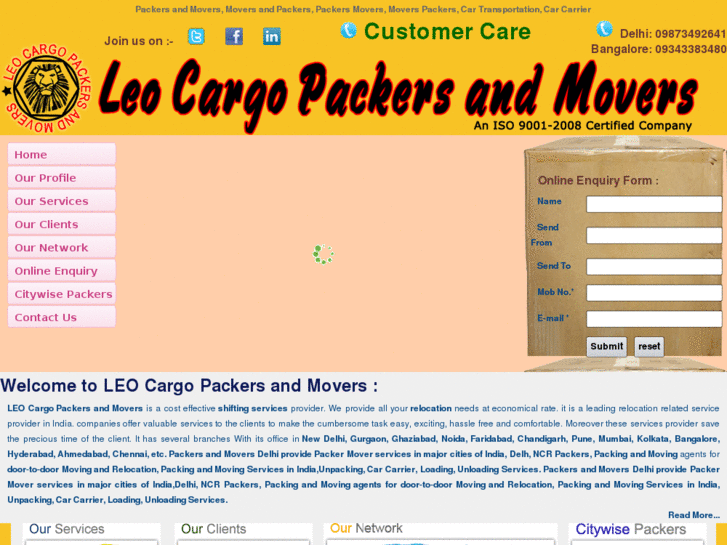 www.leocargopackersmovers.com