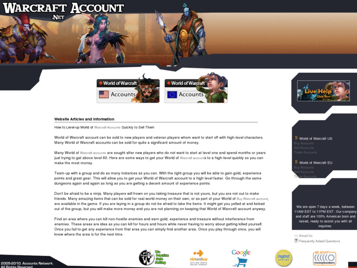 www.warcraftaccount.net