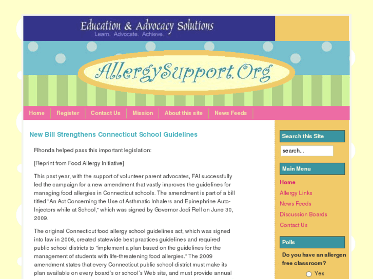www.allergysupport.org