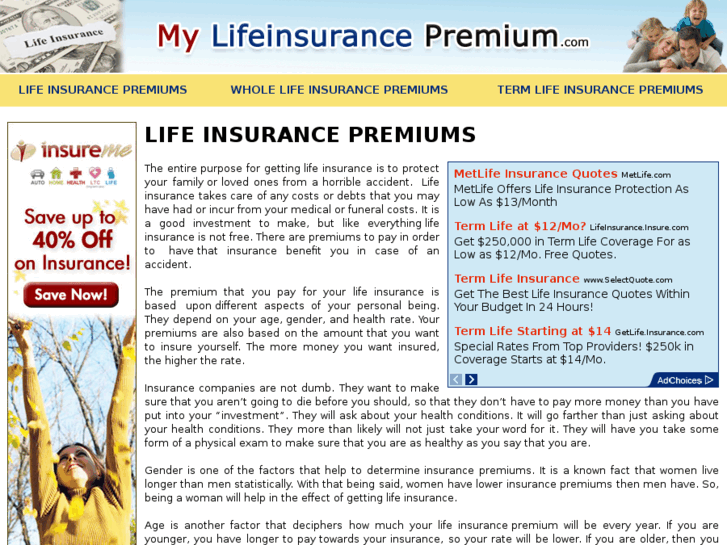 www.mylifeinsurancepremium.com