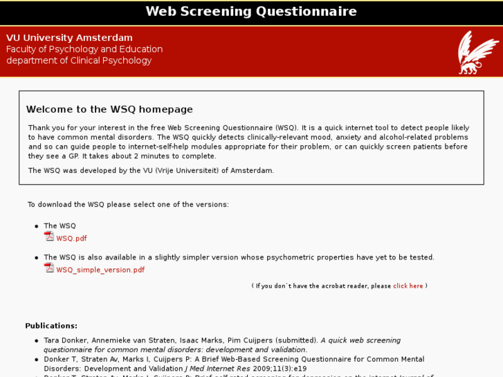 www.webscreeningquestionnaire.org