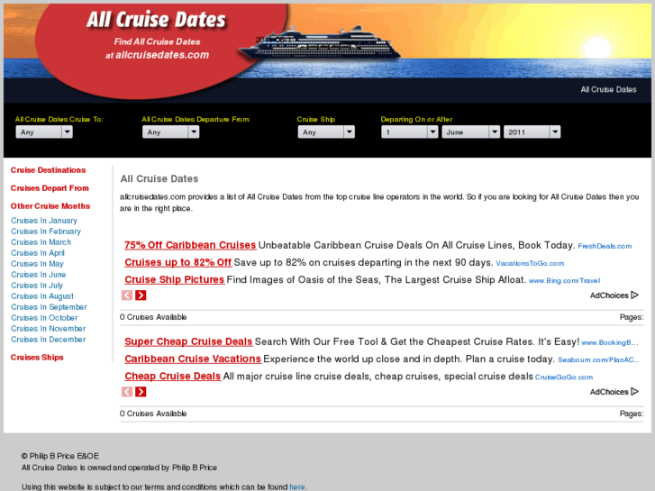 www.allcruisedates.com