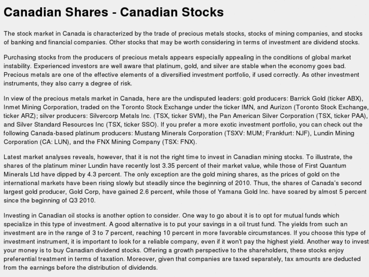 www.canadianshares.net