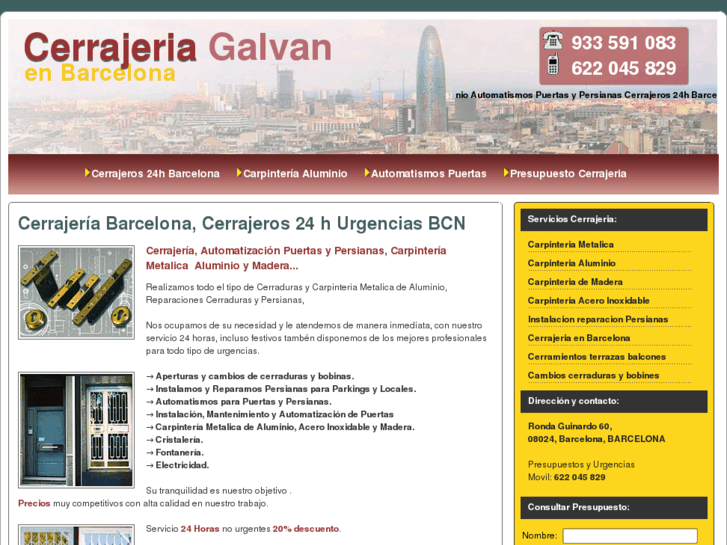 www.cerrajeriagalvan.es