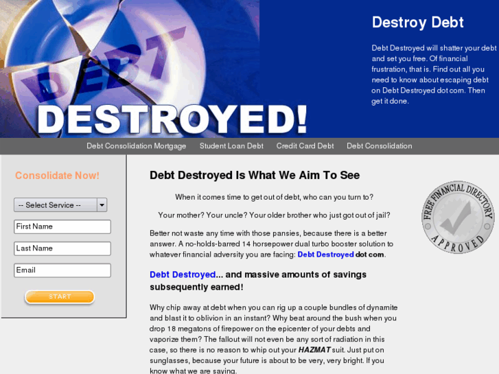 www.debtdestroyed.com