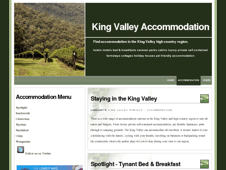 www.kingvalleyaccommodation.com