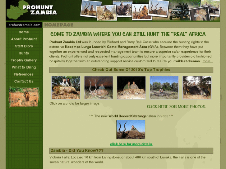 www.prohuntzambia.com