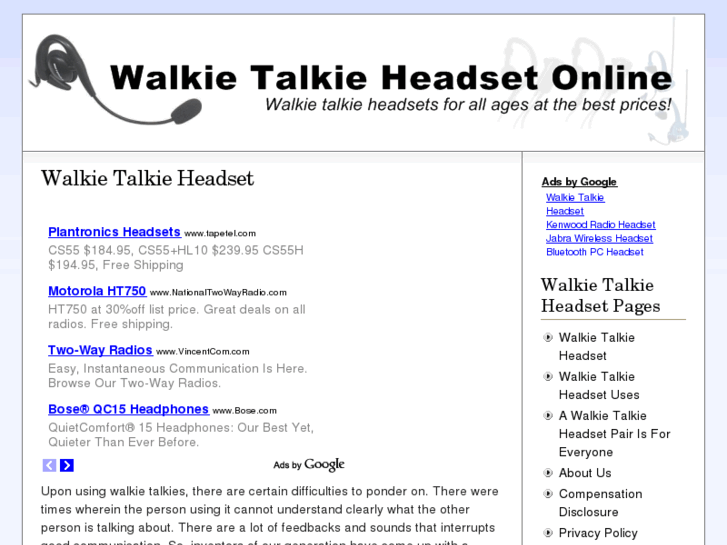 www.walkietalkieheadsetonline.com