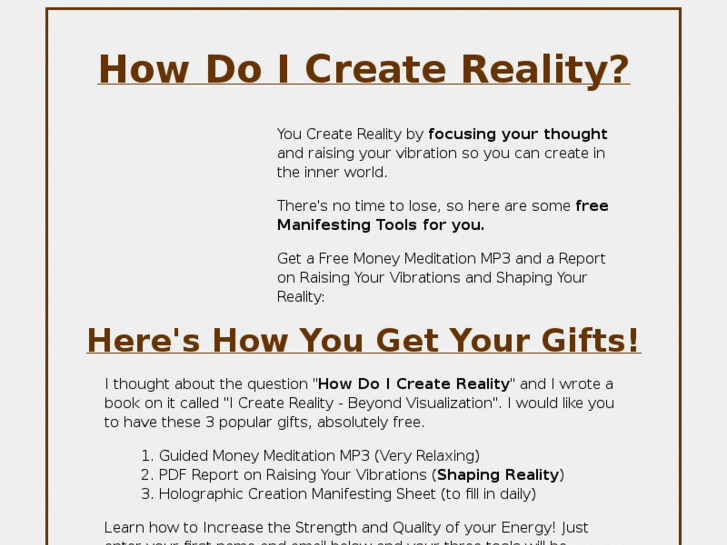 www.howdoicreatereality.com