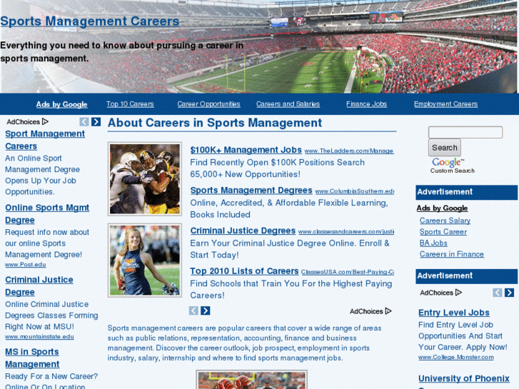 www.sportsmanagementcareers.org
