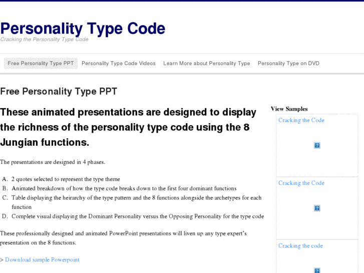 www.personalitytypecode.com