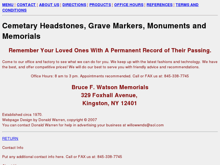 www.watsonmemorials.com