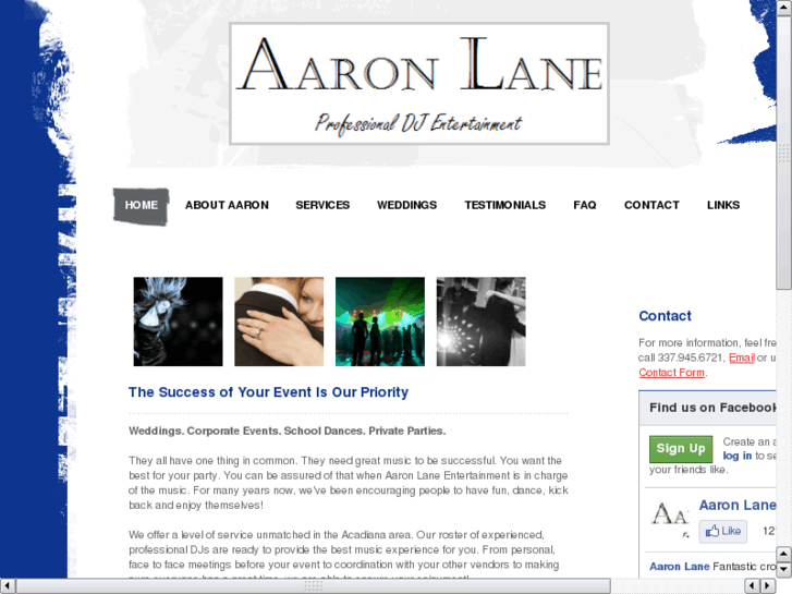 www.aaronlaneentertainment.com