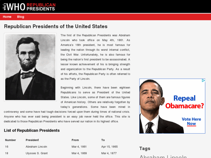 www.republicanpresidents.net