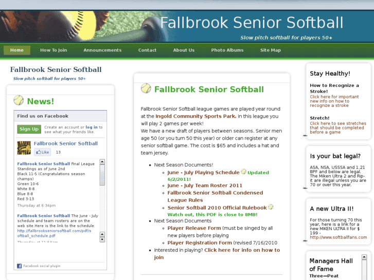 www.fallbrookseniorsoftball.com