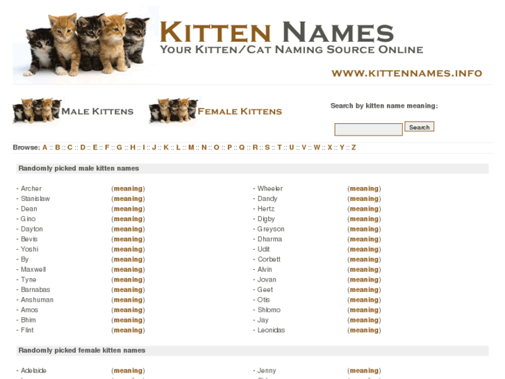 www.kittennames.info