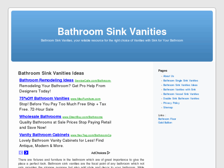 www.bathroomsinkvanities.net