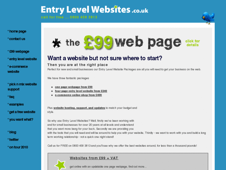 www.entrylevelwebsites.co.uk