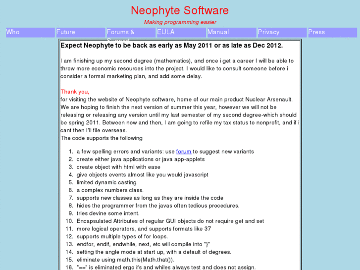 www.neophytesoftware.org