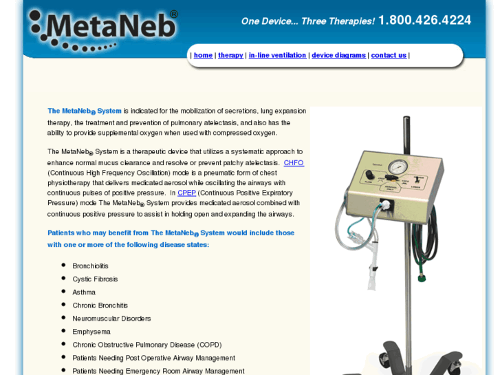 MetaNeb, lung expansion and breathing therapy