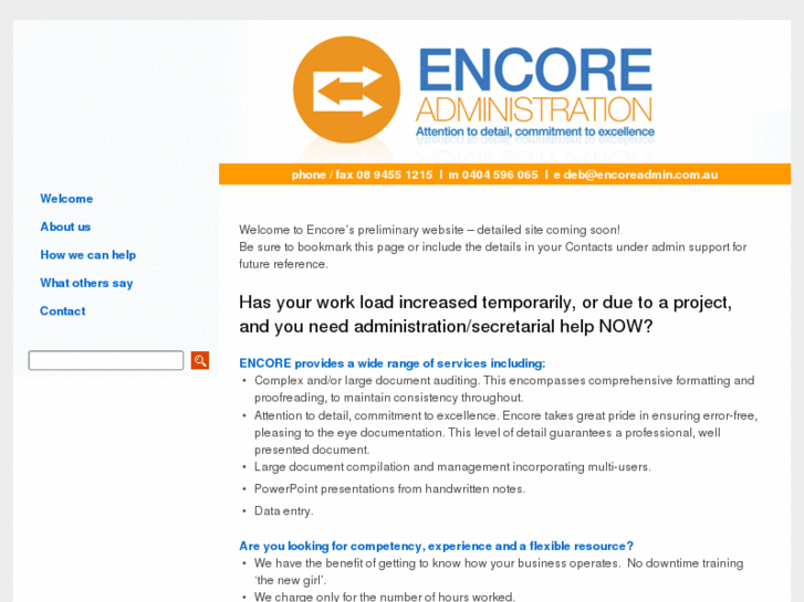 www.encoreadmin.com.au
